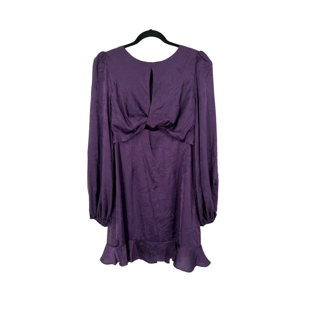 Astr the Label front twist long sleeve purple X-Large XL